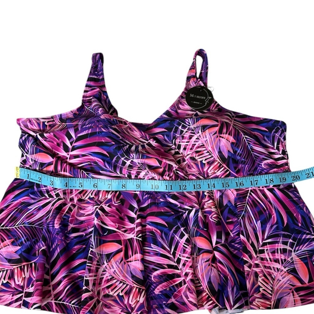 Mooncore V-Neck Twist Tankini Set, Size 4XL, Pink Purple, NWT - Picture 5 of 8